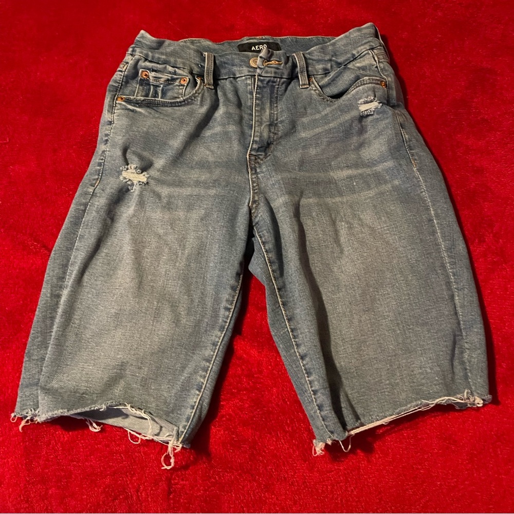 COPY - High Waisted Aero Bermuda Jean Shorts size 12